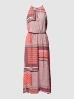 Midikleid aus Viskose mit Allover-Muster in rot – Bild 5