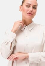 Satinbluse mit Raffungen