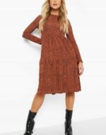 lässige Maxi-Langarmkleid – Bild 2