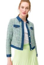 Zero Bouclé-Jacke, Gr. 40, mehrfarbig