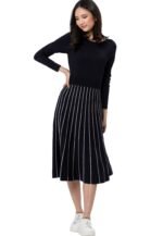 Zero Strickkleid, Gr. 36, marineblau-weiß – Bild 2