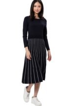 Zero Strickkleid, Gr. 36, marineblau-weiß