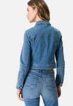 Zero Jeansjacke mit Strasssteinen, Gr. 38, blau – Bild 2