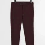 Zero Bundfaltenhose, Gr. 40, bordeaux