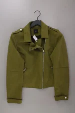 Zero Bikerjacke, Gr. 42, Veloursleder-Optik, grün
