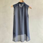 H&M Bluse, Gr. 40, grau-blau – Bild 4