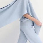 Zero Schal, plissiert, türkis