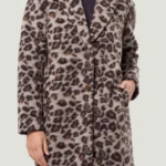 Zero Oversize-Wollmantel mit Leopardenmuster, Gr. 36
