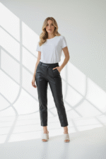 Zero Leder-Hose, Gr. 42, schwarz