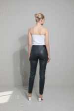 Zero Kunstlederhose, Gr. 44, Beinlänge 30inch, dunkelgrün – Bild 4