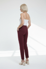 Zero Bundfaltenhose, Gr. 40, bordeaux – Bild 4