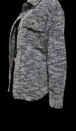 Glitzer-Jacke mit Fransen, Gr. 40, schwarz-weiß – Bild 3
